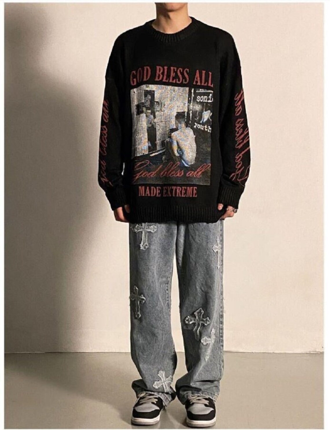 Y2K Men's Jeans Cross Etsy Ireland