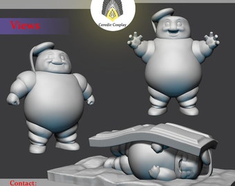 Stay Puff Marshmallow Man Diorama 3d digital download