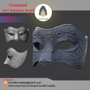 The Untamed Wei Wuxian Mask 3d digital file