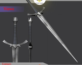 Morgul Blade / Witch King Sword seigneur des anneaux 3D DIGITAL DOWNLOAD FILE