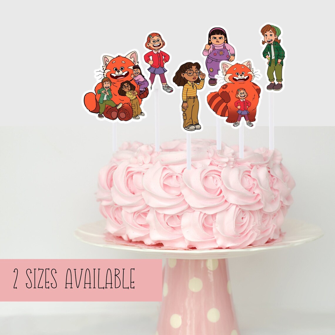 Turning Red Toppers Turning Red Party Cupcake Toppers Etsy Ireland