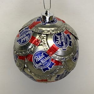 PBR Pabst Blue Ribbon Beer Bottle Cap Ornament