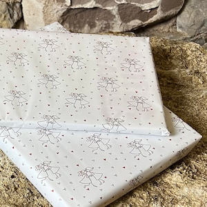 Gift wrapping paper BEST FRIENDS - 5x rolled 42 x 119 cm incl glue + tube - Christmas birthday for GIRLS Thank you Love Friendship