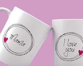 Christmas mug MAMA I LOVE YOU Coffee mug with saying Gift for mother Best mom Mother's Day Coffee mug Office mug Mug Tea mug Thank you