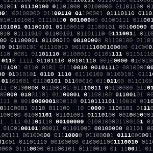 以下が含まれることがあります： 白黒の画像で、バイナリコードの繰り返しパターンが表示されています。コードは0と1で構成されています。