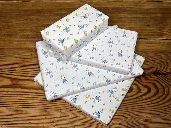 2er Gift Wrapping Paper BABY Boy and Neutral With Duckling - Etsy