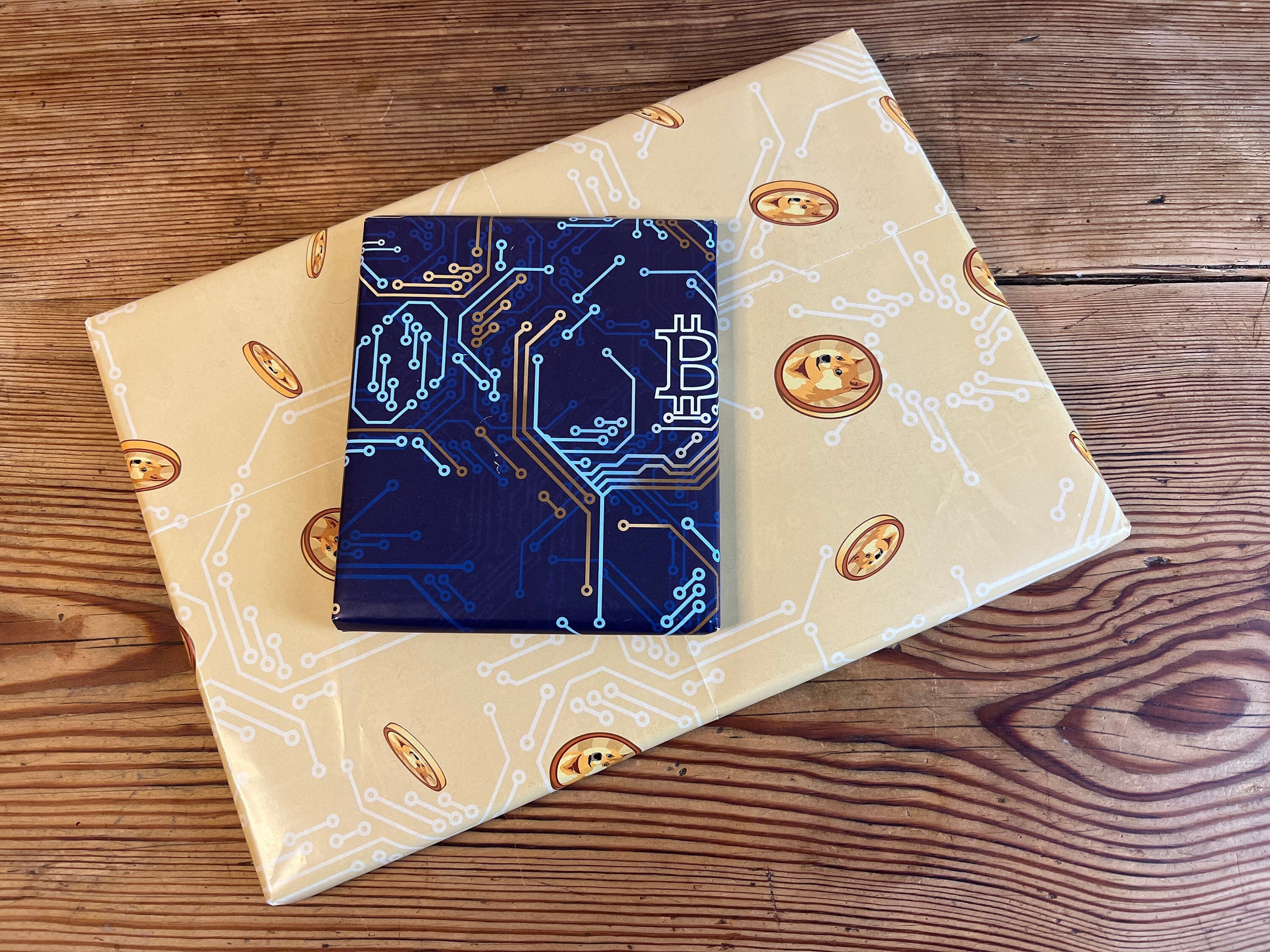 5-delige cadeaupapierset NERDS BITCOIN DOGE Crypto-munt - Dubbelzijdig  kerst- en verjaardagspapier, 5 vellen van 42 x 59 cm, gevouwen, voor  opbergen, voor leerkrachten - Etsy België