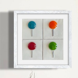 Set of 4 original Pop art framed sculptural painting, Pop art wall art made of resin, 3D epoxy sculpture, Framer pop art, Modern paintings