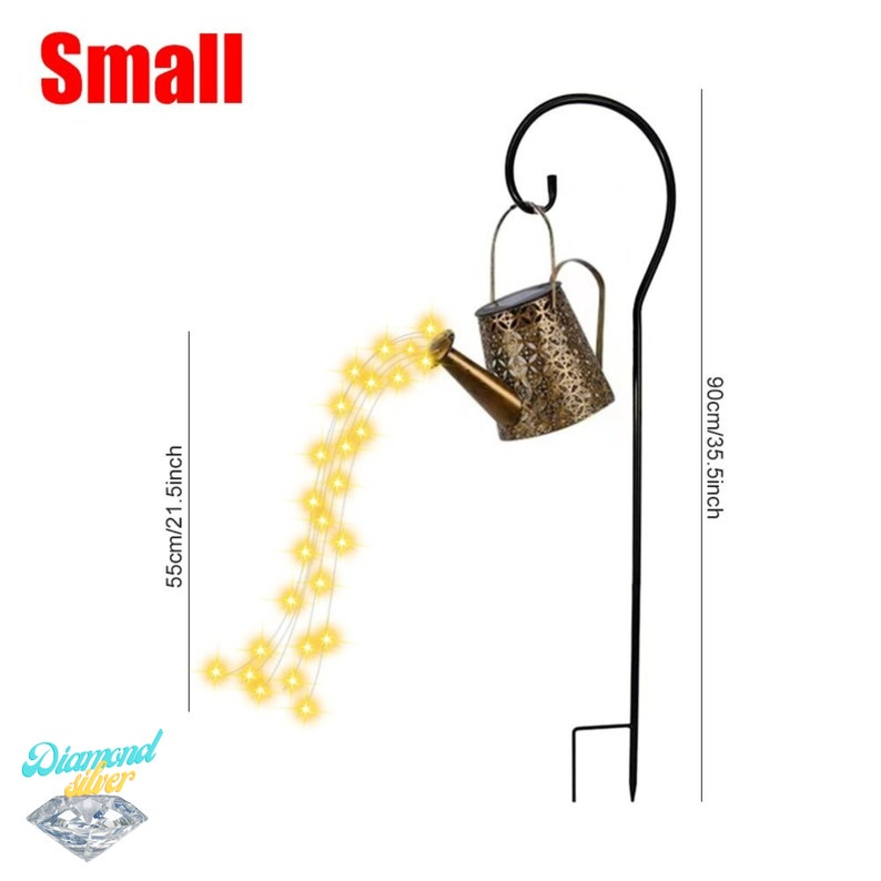 Outdoor Solar Garden Watering Can With Lights for Pathway Etsy