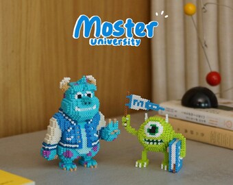 Anleitung für ein Monster University 3D-Perler-Beads-Muster