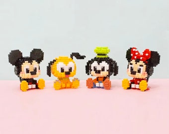 Mickey, Minnie and Friends 3D Perler Beads Pattern
