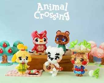 Anleitung zum 3D-Perlerperlenmuster von Animal Crossing
