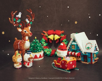 Tutorial zum weihnachtlichen 3D-Perlerperlenmuster