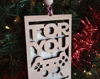 Gamer Gift Card Holder - Custom Wood laser cut Ornament