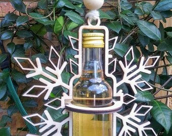 Mini Liquor Bottle Snowflake Ornament  **LIQUOR NOT INCLUDED**