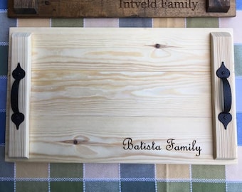 Serving Tray Wood, Serving Tray Personalized, Engraved Serving tray, Personalized Platter, Wooden Tray, Custom Tray, Housewarming Gift