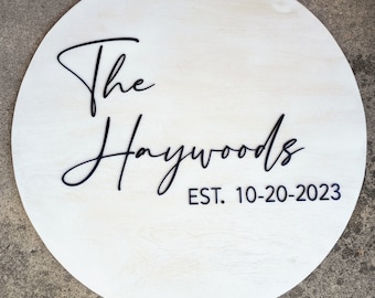 Custom Guest Book, Layered Wood Wedding Sign or Guest Book Alternative, Unique Guest Book for Wedding, Engagement Gift, Family Name Sign