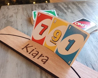 Personalized Playing Card holder family game night UNO - Canasta - Pinochle - **cards not included**