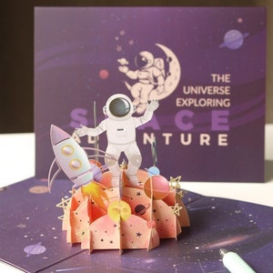 Space Adventure - Pop Up 3D Card Greeting Card Birthday Card