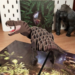 Dinosaur - Pop Up 3D Card Greeting Card Fun Birthday Card for Boy Nephew Boyfriend Grandpa Happy Father's Day Jurassic T-rex