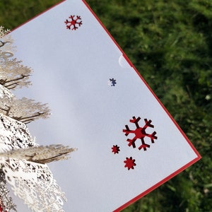 Balade en traîneau dans la neige Carte de voeux 3D joyeux Noël, Père Noël et rennes dans la neige, carte de Noël Forêt d'hiver image 6
