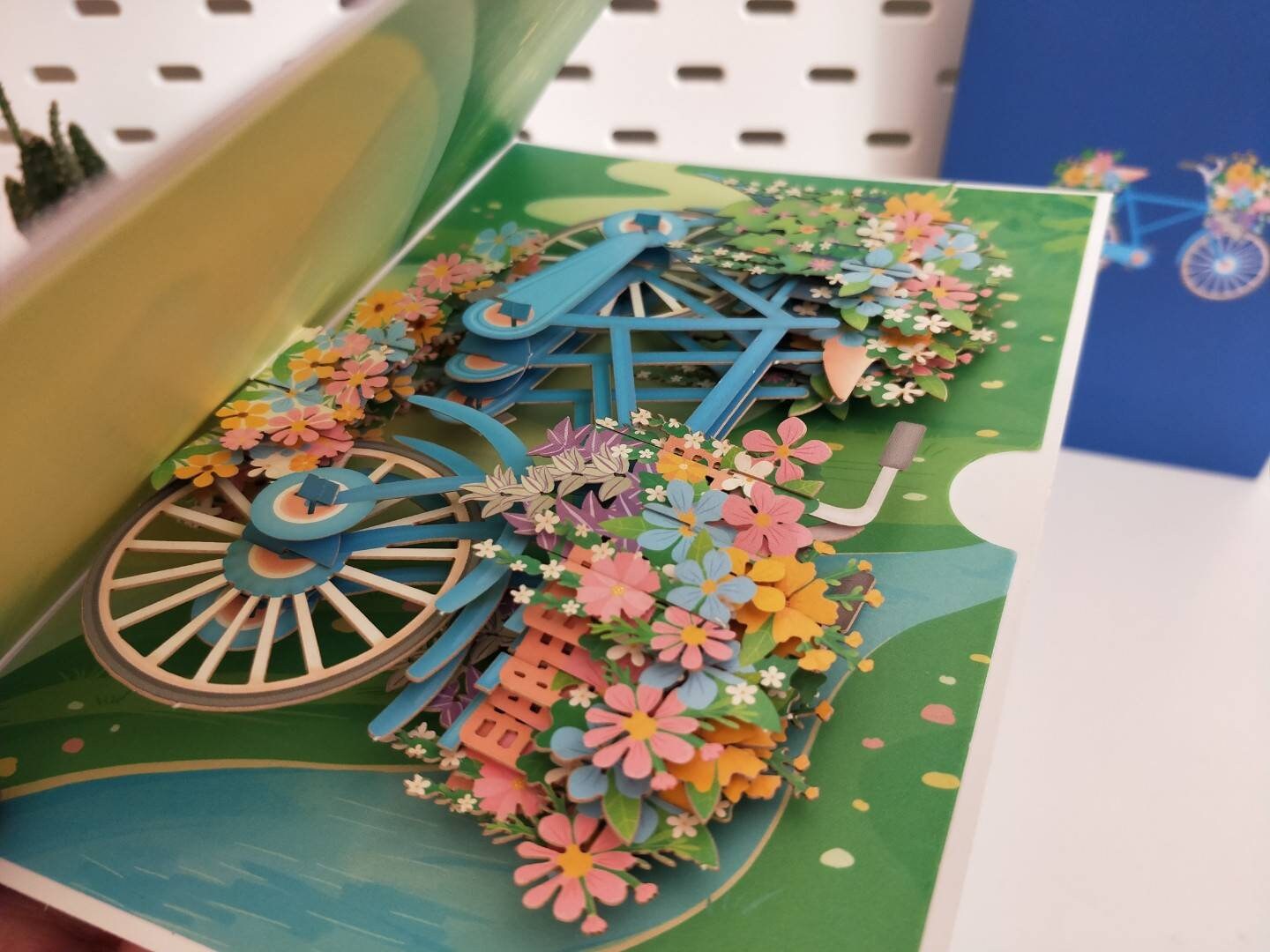 Flower Blossoming Bike - Pop up 3D Card Father's Mother’s Day Birthday ...