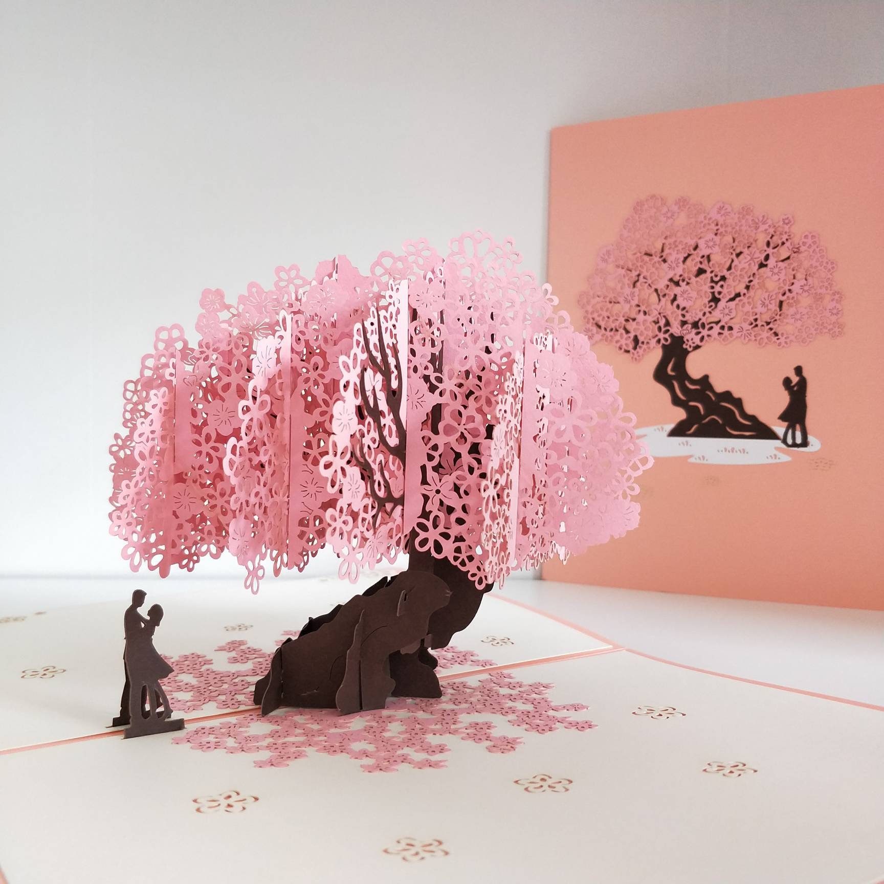 Outtybrave Creative Girl Little Sakura Tarot Change Cherry Magic Card Tarjeta de felicitación large Pink L 