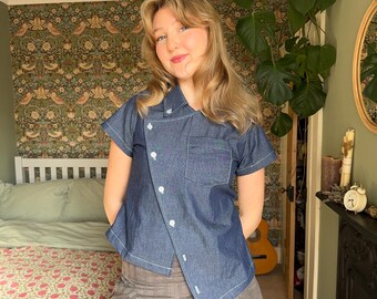 Juno Asymmetric Shirt Digital Pdf Sewing Pattern // UK Size 6-20