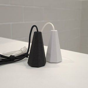 Zwart/Wit Geometrische Badkamerlamp Pull afbeelding 1