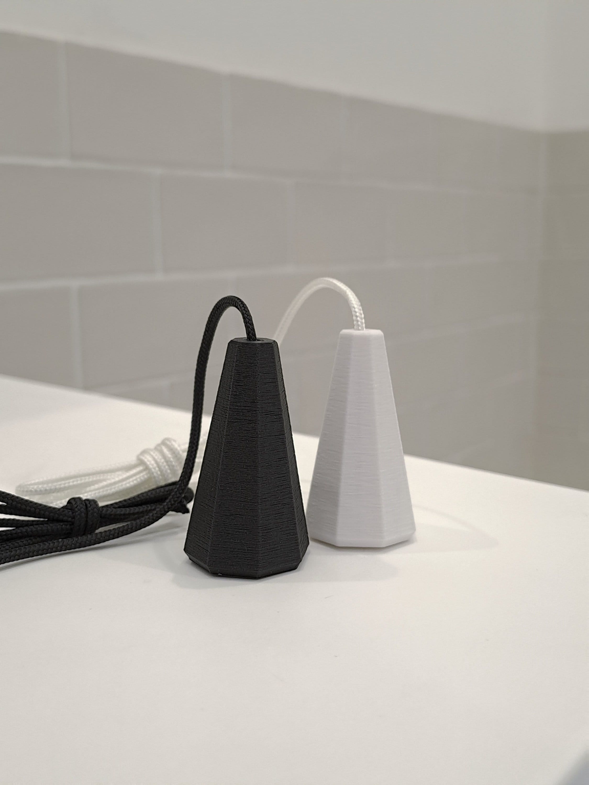 Black / White Geometric Bathroom Light Pull - Etsy UK