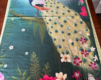 Peacock Garden panel