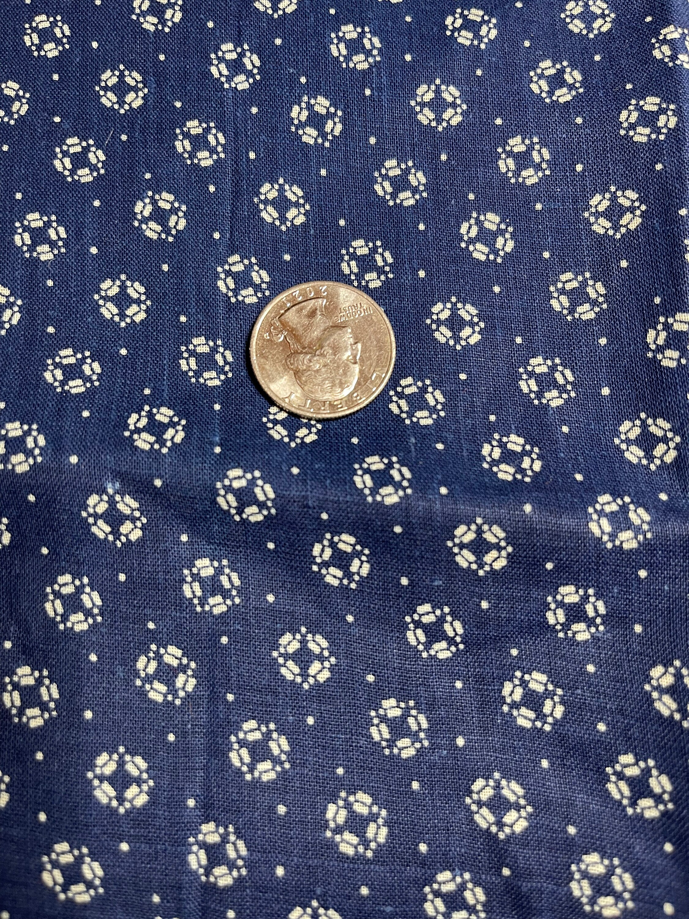Vintage Indigo Fabric - Etsy