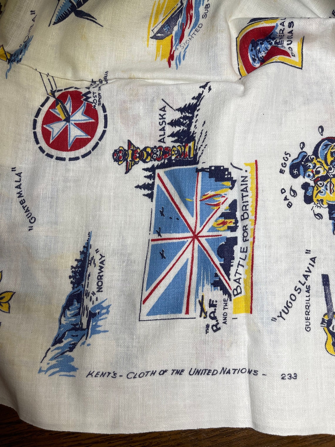 Vintage Novelty Feedsackkents Cloth of United Nations Etsy