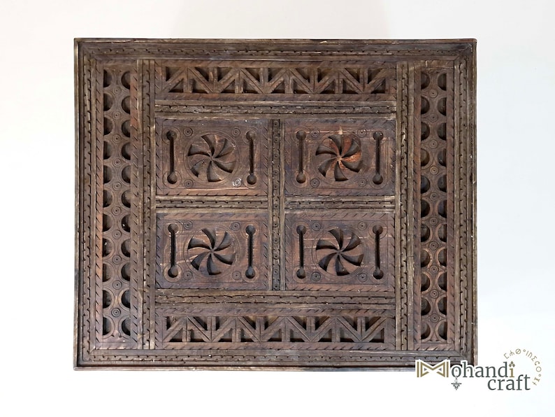 Moroccan Custom Made Sofa Table, Wooden Rustic Table, Unique Accent