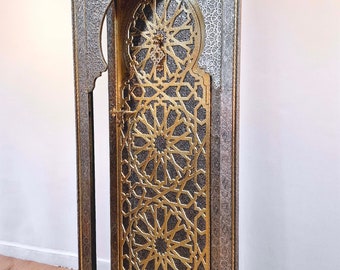 Made to Order Moroccan Wood & Metal Riad Door with Hand ENGRAVED Details, Luxurious BRASS Entryways for Exquisite Interiors, Moroccan Style
