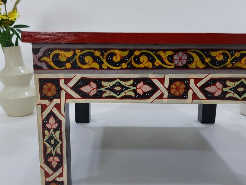 UNIQUE Black Coffee Table, Handmade & HAND-PAINTED With Florals, Unique ...