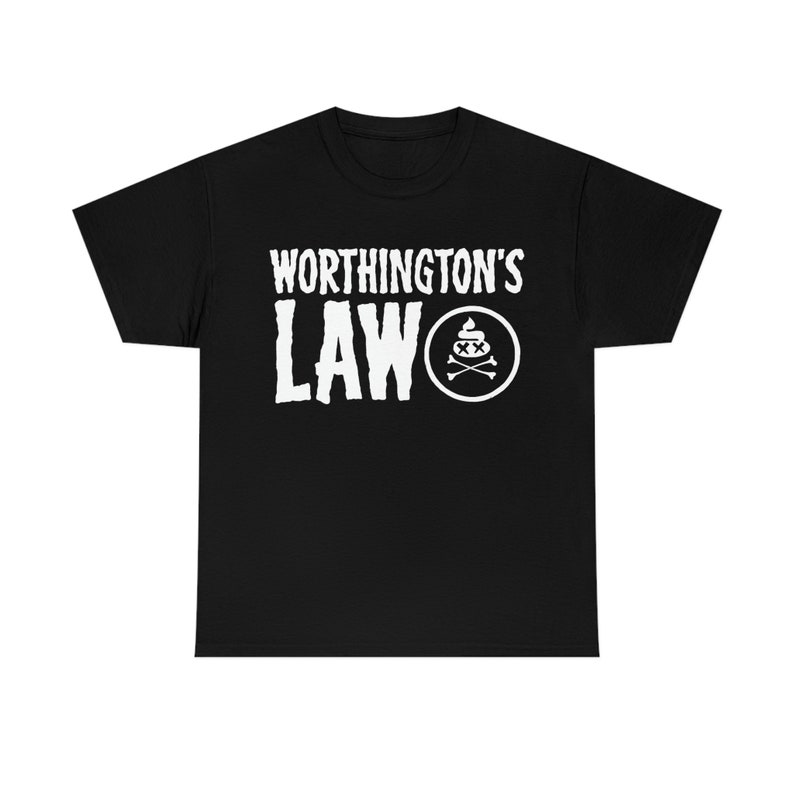 Worthington's Law Funny Punk Band Logo Tee image 1