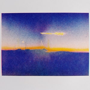 Risograph Print Photography Series: Fading Street Lights