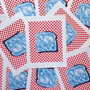 Risograph Print: Peanut Butter Toast