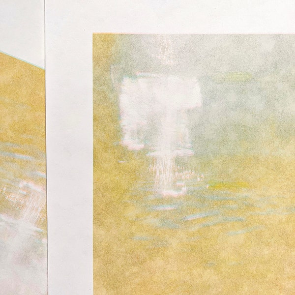 Risograph Print Photography Series: Golden Water