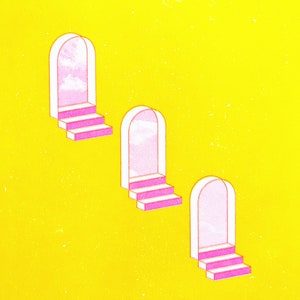 Risograph Print: Arches Stairs Heaven image 2