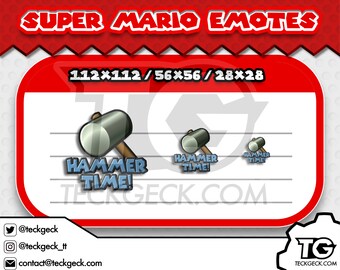 Mario Twitch Emote | Hammer Time! - Instant Download