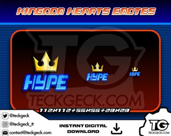 Kingdom Hearts Twitch Emote - Hype - Instant download