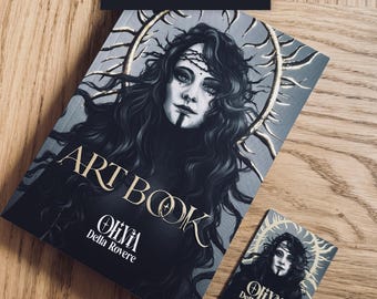 PREVENTA - Libro de arte "Solve et Coagula" - Libro de arte de realismo oscuro y mitología de Olivia Della Rovere - Edición A5, lámina dorada, sin IA