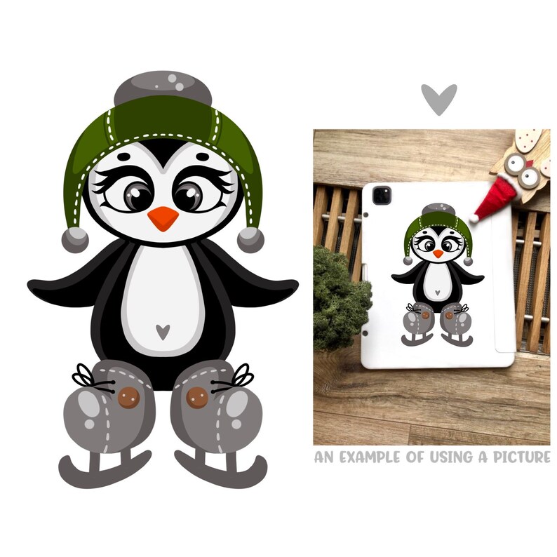 Сute christmas penguin with hat Сute christmas penguin with hat