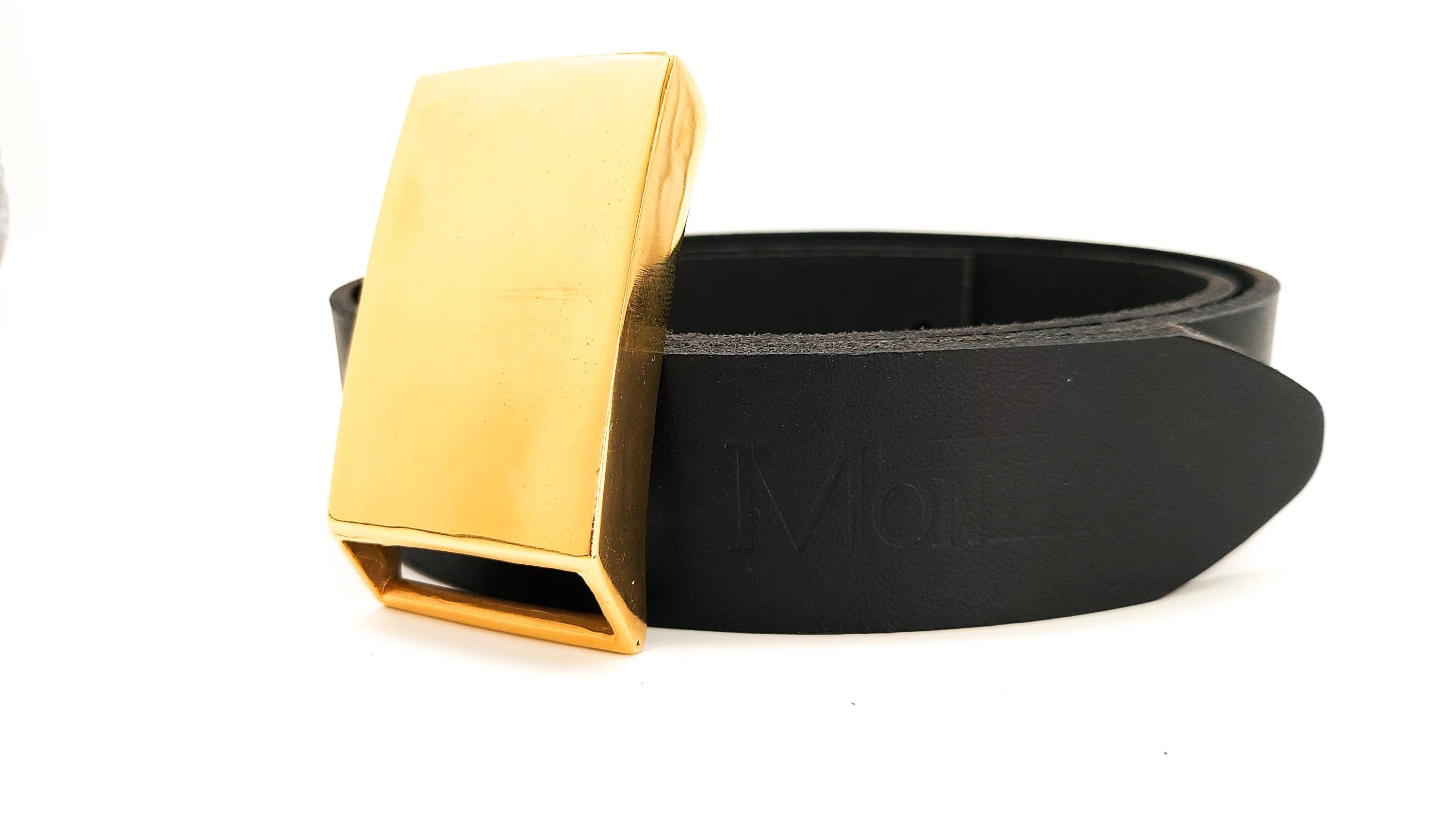24k GOLD PLATED BELT. Handmade 24k Gold Plated Black or 