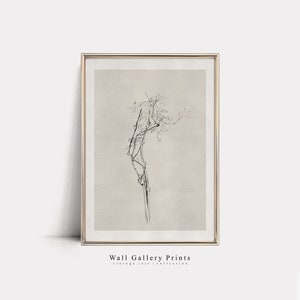 Vintage Sketch Botanical Art | Neutral Farmhouse Print | Digital PRINTABLE Art #109S
