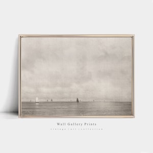 Vintage Neutral Beach Painting | Soft Coastal Landscape | PRINTABLE Digital Art #088C