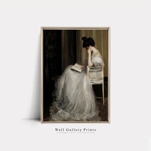 Woman Reading Painting | Vintage Oil Painting | PRINTABLE Digital Art #019P