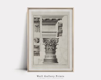 Modern Vintage Architectural Detail  | Warm Architecture Print | PRINTABLE Digital Art 36A